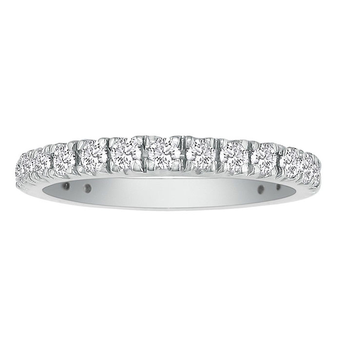 2/3 Carat Diamond Almost Eternity Wedding Band in 14k White Gold (2.7 g),  by SuperJeweler