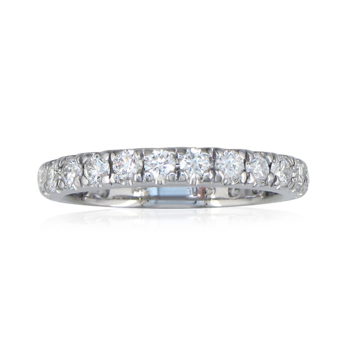 1 Carat Diamond Almost Eternity Wedding Band in 14k White Gold (3.2 g),  by SuperJeweler