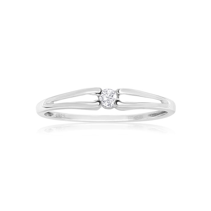 .07 Carat Diamond Promise Ring in Sterling Silver,  by SuperJeweler