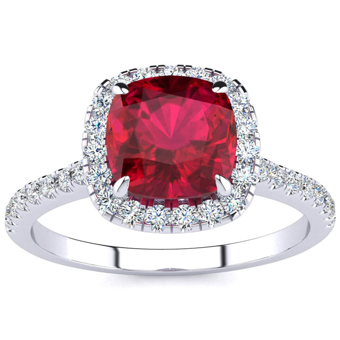 Ruby cushion deals cut ring