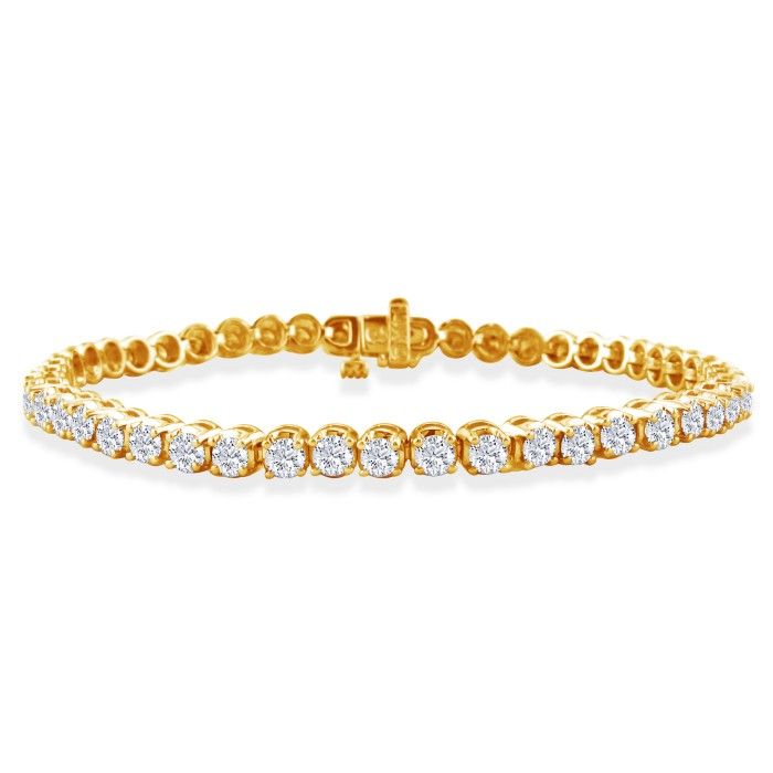 3 Carat Diamond Tennis Bracelet in 14K Yellow Gold (11.5 g), , 7 Inch by SuperJeweler