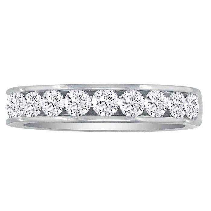 1 Carat Diamond Wedding Band in 14K White Gold (3.3 g) (G-H Color, I1-I2) by SuperJeweler