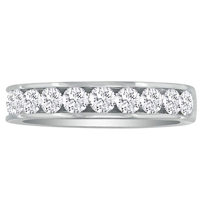 1 Carat Diamond Wedding Band in Platinum (G-H Color, SI1-SI2) by SuperJeweler