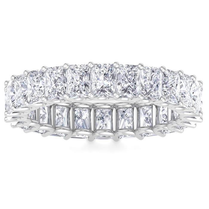 5.60 Carat Princess Cut Lab Grown Diamond Eternity Ring in 14K White Gold (3.5 g)  Ring Size 4 (1 Color  VS2 Clarity) by SuperJeweler