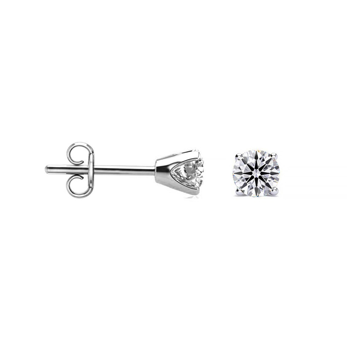 1/4 Carat Lab Grown Diamond Stud Earrings in White Gold 1 Color VS2/SI1 clarity – SuperJeweler
