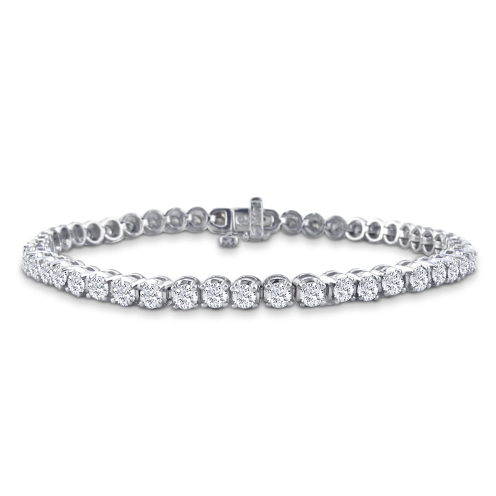 3 1/2 Carat Diamond Tennis Bracelet in 14K White Gold (13.1 g), 8 Inches,  by SuperJeweler