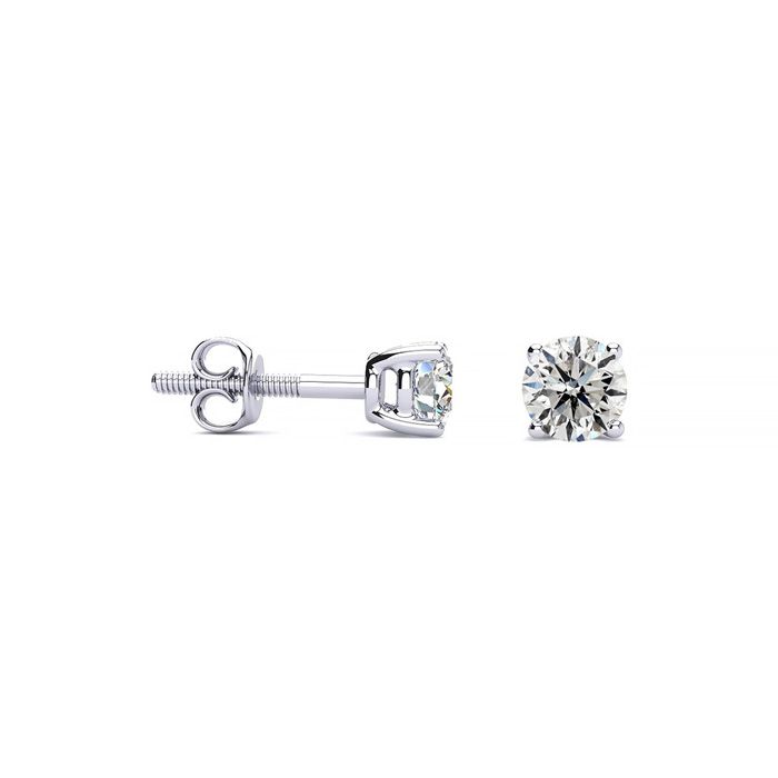 1/4 Carat Diamond Stud Earrings in 14K White Gold (G-H Color, I1-I2) by SuperJeweler