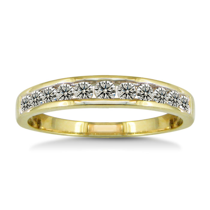 1/2 Carat Diamond Wedding Band in Yellow Gold (1.8 g) (, I2) by SuperJeweler