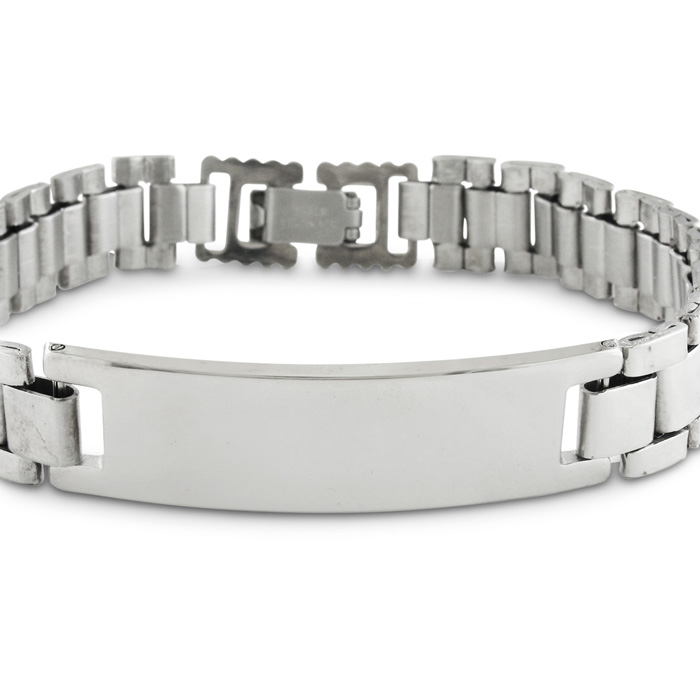 Stainless Steel 8in Tennessee Titans ID Bracelet JJBRC503