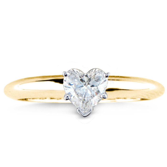 2ct heart deals shaped diamond ring