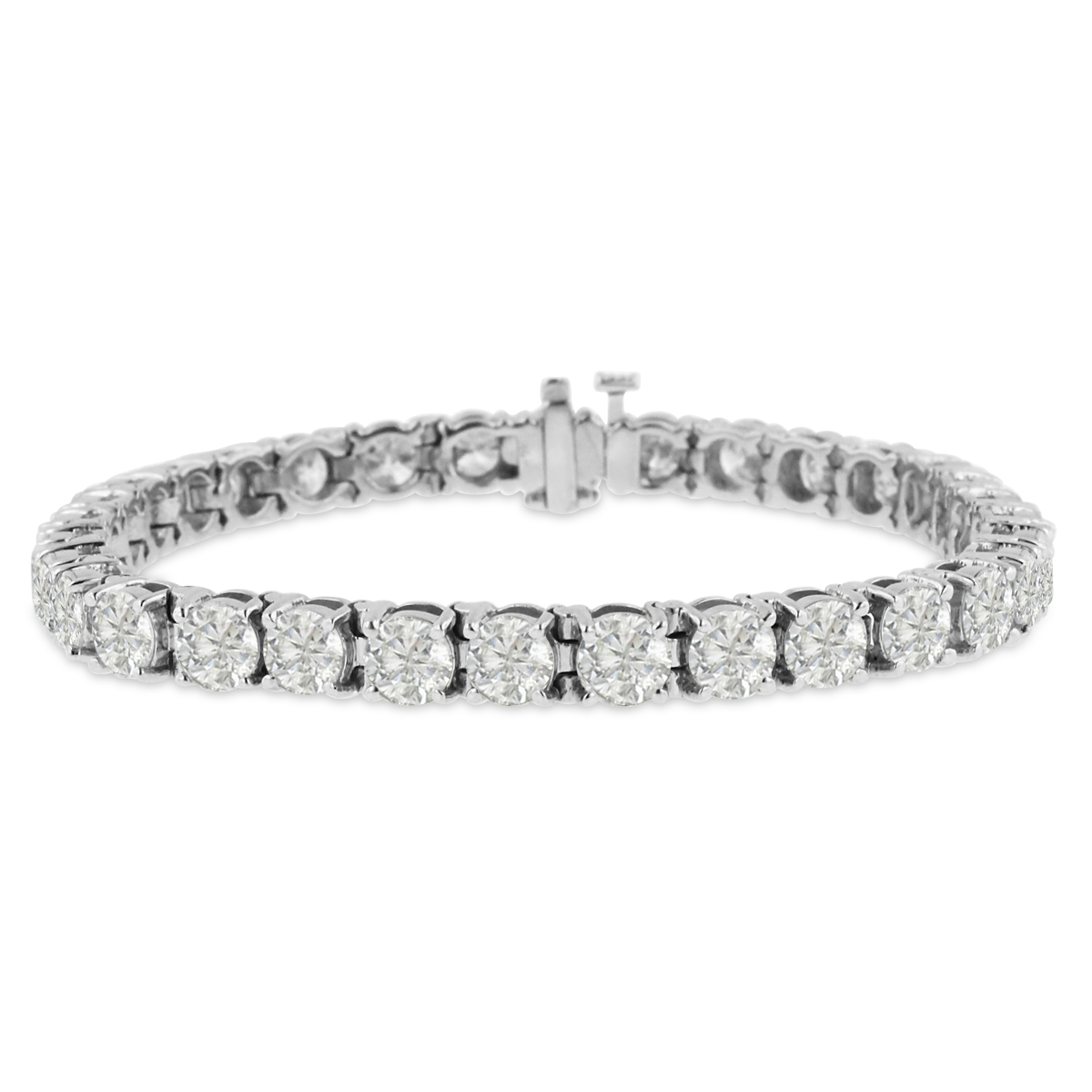 Amazon.com: 5.00 ct Ladys Round Cut Diamond Tennis Bracelet In 14 Karat  White Gold: Clothing, Shoes & Jewelry