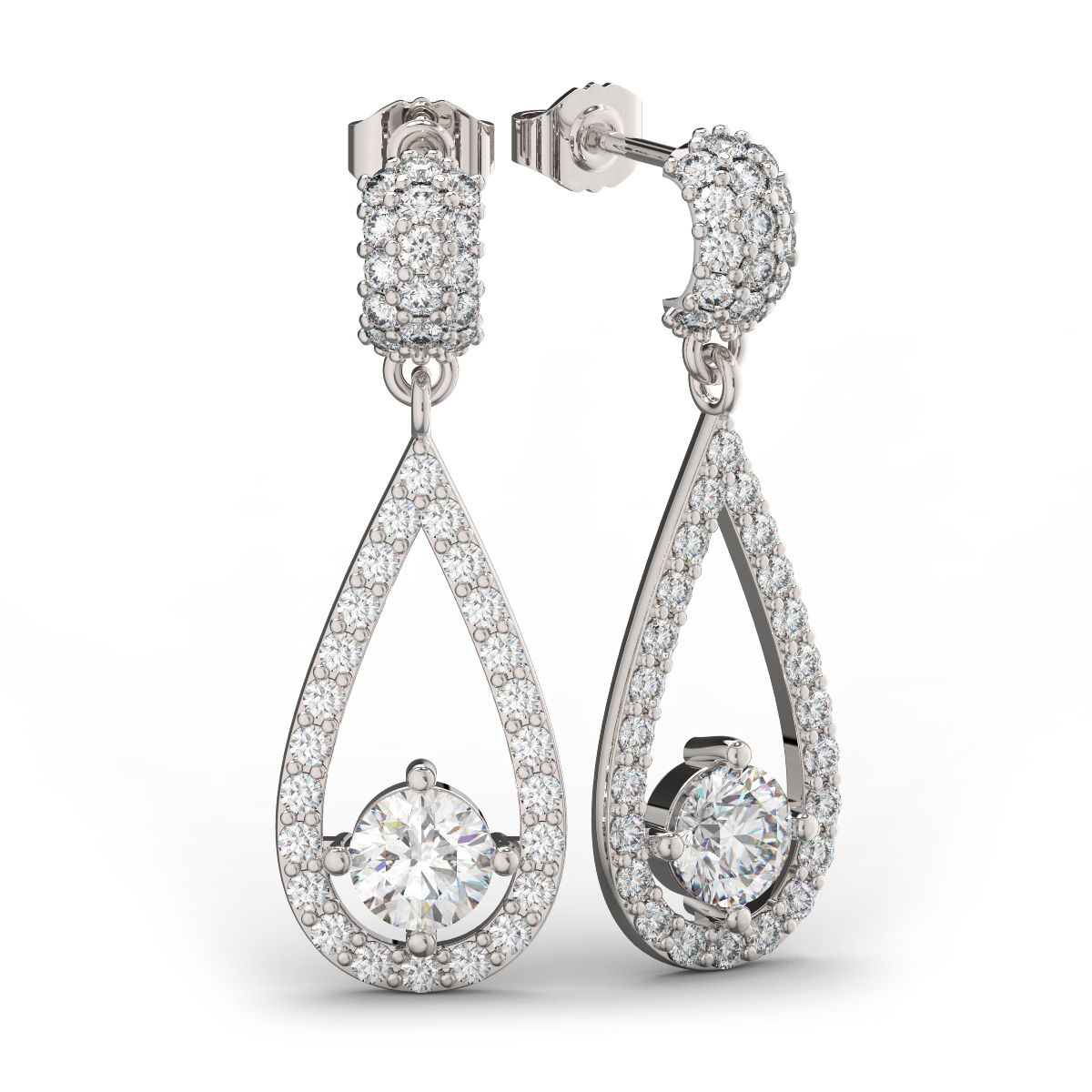 Tiffany Victoria™ diamond vine drop earrings in platinum. | Tiffany & Co.-sgquangbinhtourist.com.vn