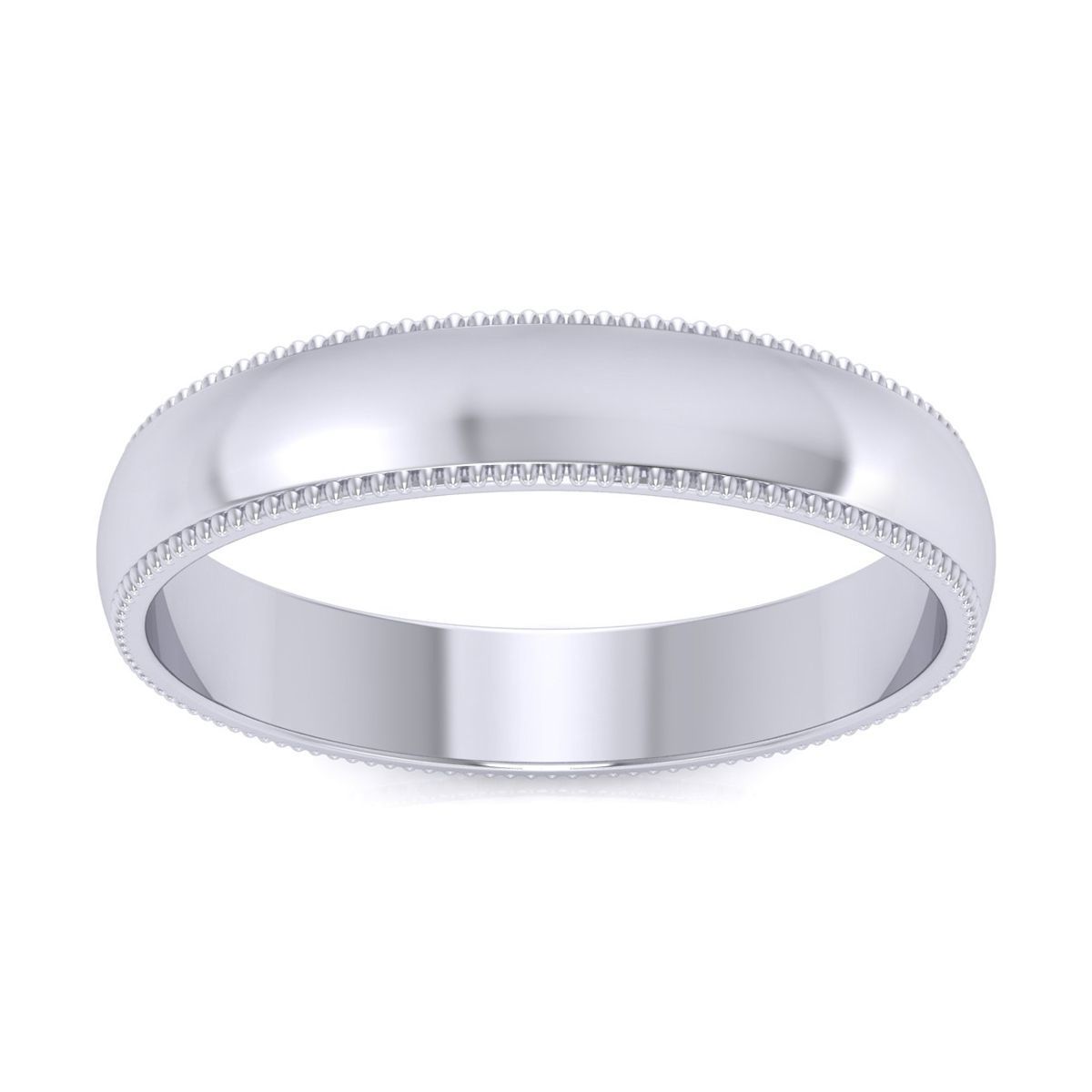 4MM Heavy Milgrain Ladies & Mens Wedding Band Super Jeweler Men Accessories Jewelry Rings 3.2 g 