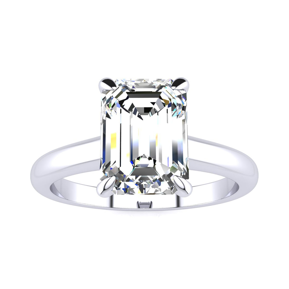 Details about   Best 2.CT Emerald Cut Near White Moissanite 14k White Gold Fn Engagement Ring