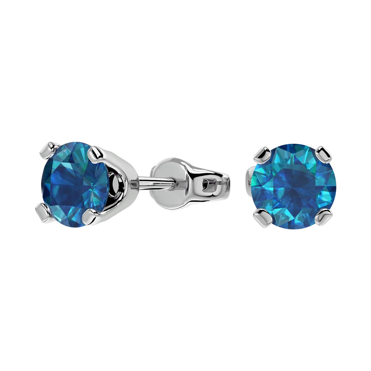 Available Online Sky Blue Diamond Earrings