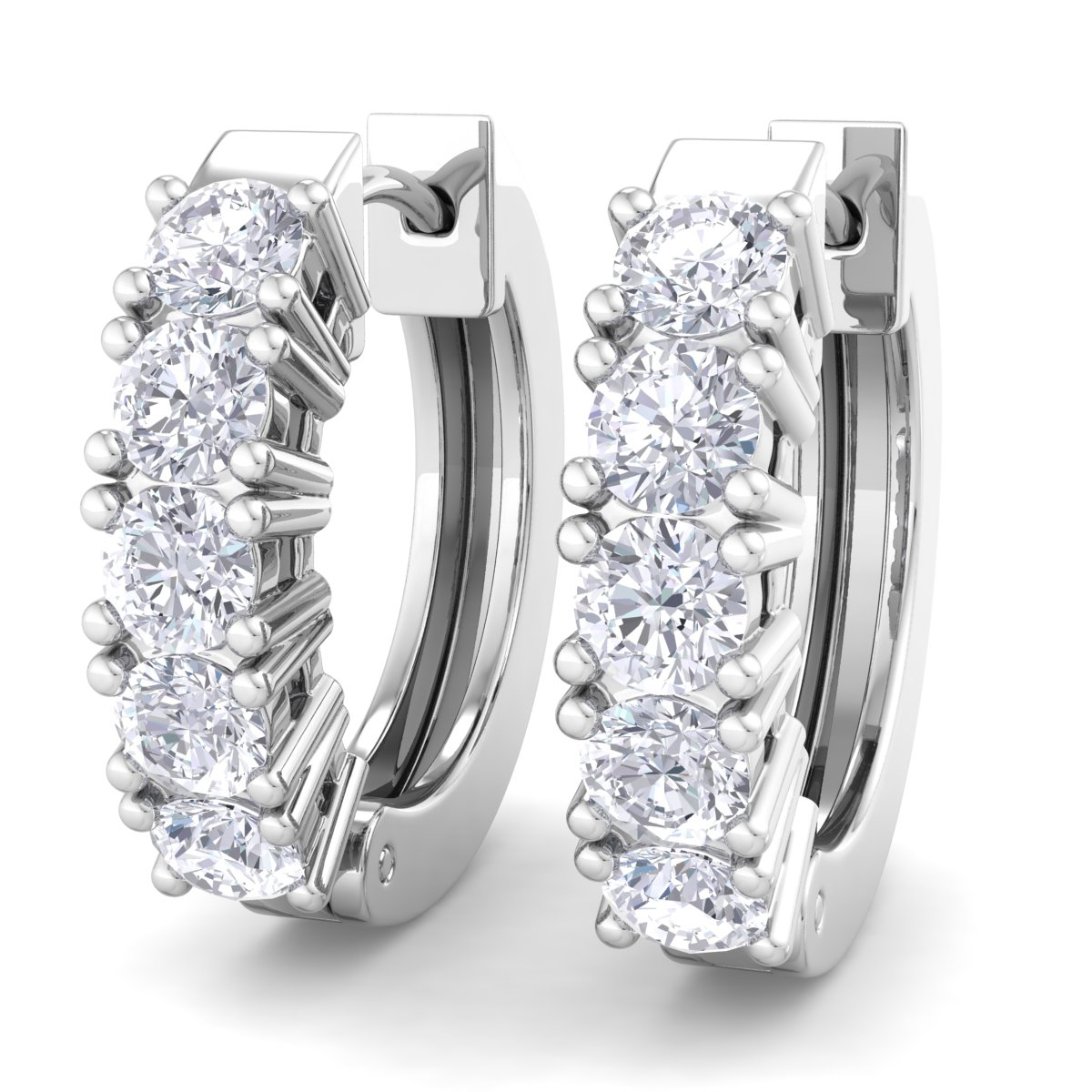 Men's 1/2 Ct. T.W. Diamond Hoop Earrings