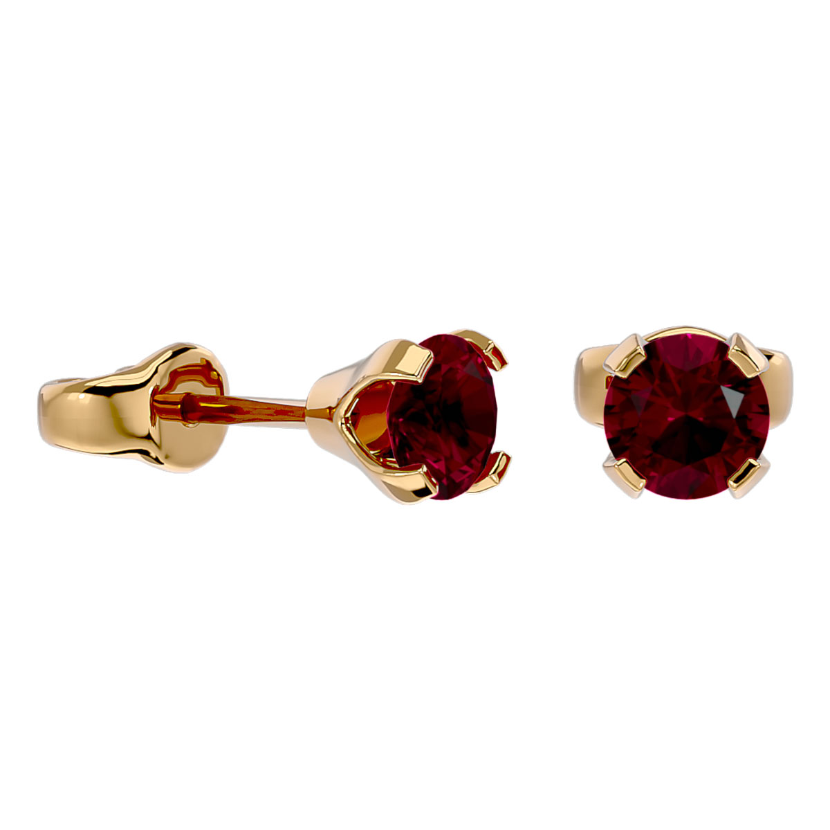 Girls' Lucky Cherries Screw Back 14K Gold Earrings - in Season Jewelry