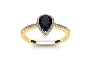 September Birthstone | Sapphire Rings | 1ct Pear Shape Sapphire and ...