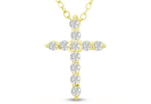 Diamond Cross Necklace | 2 3/4 Carat Diamond Cross Necklace In 14 Karat ...