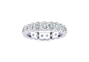 Eternity Ring | 1 1/4 Carat Diamond Bezel Set Eternity Ring Size 4