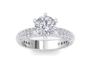 3 Carat Moissanite Square Ring
