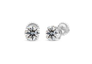 Lab grown diamond earrings 2 carat clearance