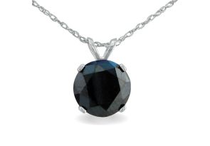 Black diamond solitaire necklace hot sale