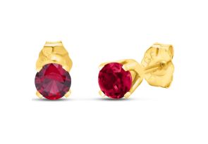 Ruby Earrings | July Birthstone | .60ct Ruby Stud Earrings in 14k ...