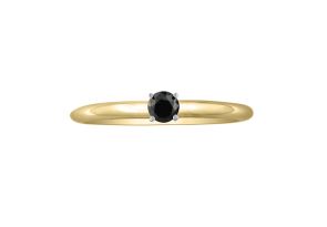 Black Diamond Engagement Ring | 1/4ct Black Diamond Engagement Ring