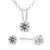 Diamond necklace and earrings set