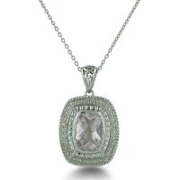 6 1/2 ct Rose Quartz Pendent in Sterling Silver