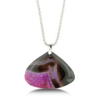 purple kiss crystalized polished triangular agate