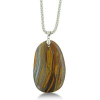 tigers eye natural stone necklace