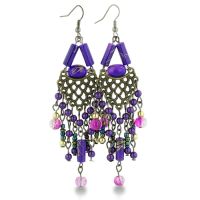 purple earrings