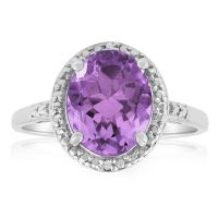2.75ct Purple Amethyst and Diamond Ring
