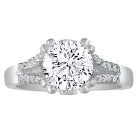 Hansa 2/3ct Diamond Round Engagement Ring in 18k White Gold, I-J, SI2-I1, Available Ring Sizes 4-9.5
