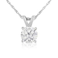 2/3ct 14k White Gold Diamond Pendant