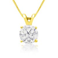 .85ct 14k Yellow Gold Diamond Pendant