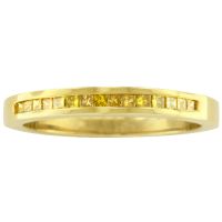 !/4 Princess Cut Yellow Wedding Band