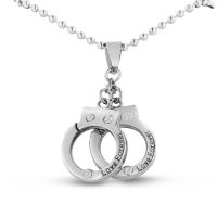 Love Forever Handcuff Necklace, 24 Inches