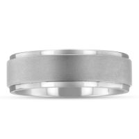 7 MM Brushed Finish Classic Men's Titanium Ring Wedding Band