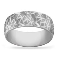 7 MM Textured Men's Titanium Ring Wedding Band