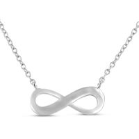 Sterling Silver Infinity Necklace - Now With FREE Matching Bracelet!