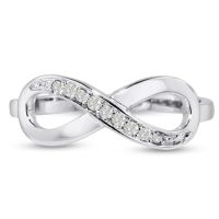 Eternal Love Infinity Ring With Cubic Zirconia Accents, Available In Ring Sizes 5-8