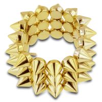 Gold Spike Stretch Bracelet