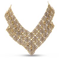Gold Tone Mesh Collar
