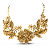 Gold Antique Floral Bib
