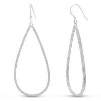 1ct Diamond Teardrop Dangle Earrings Crafted In Solid Sterling Silver