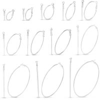 Set of 12 Silver Tone Hoop Earrings