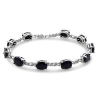 15ct Sapphire and Diamond Bracelet Crafted In Solid Sterling Silver